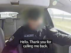 Fake Cop The Uniformed Policemans Cum Makes Her Late
