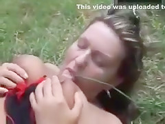 Housewife Sandra Masturbates In The Garden