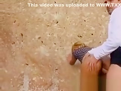Spanish Beauty Getting Banged Outdoors In Public