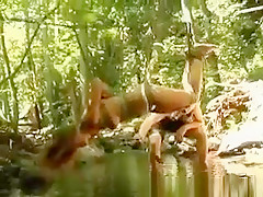 Outdoors Bondage Training Large Time