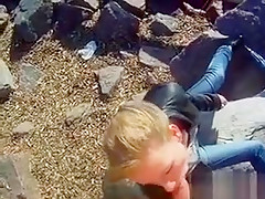 Blonde Hoe Sucks Strangers Dick Outdoors