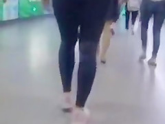 Tight deep blue pants