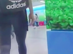 Tight deep blue pants