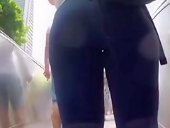 Tight deep blue pants