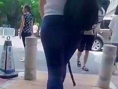 Tight deep blue pants