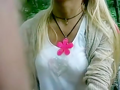 Blonde Girlfriend Sucks Outdoors