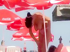 Gender about the beach with pop