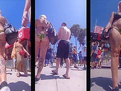 Big ass small thong milf beach voyeur bikini