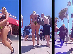 Big ass small thong milf beach voyeur bikini