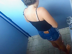 recording girls changing clothes on the beach