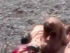Voyeur Guy Wanking And Fuck Redhead Girl On A Public Beach