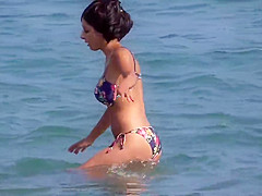 Amazing teen on the beach