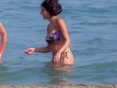 Amazing teen on the beach