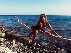 Russian Girl Sasha Bikeyeva - &nbsp Stunning nudist teases on camera, gets fucked and sucks a tourist on the beach