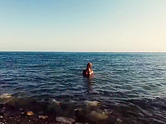 Russian Girl Sasha Bikeyeva - &nbsp Stunning nudist teases on camera, gets fucked and sucks a tourist on the beach
