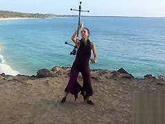 Jade Nile puts on a show for all at the nude beach