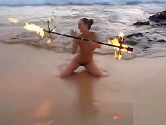 Jade Nile puts on a show for all at the nude beach