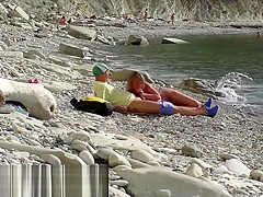 Тrevel - bloger vstretil nudistku. Пublichni minet na plyazhe v Бolgarii. RoleplaysCouples