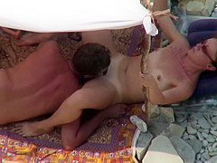 BeachHunters Sex 18887-19032 (Hot Nudist Couples spy cam at the beach)