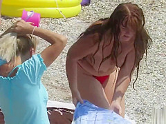 Voyeur Beach Hot Amateur Topless MILFs - Spy Cam HD Video