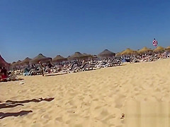 Amazing Teen Ass close-up bikini voyeur beach