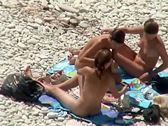 Pretty Ladies Get Naked On The Beach