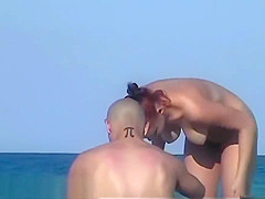 Perfect busty tits nude beach voyeur two for one