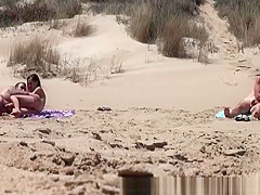 Sunbathing Nudist Beach Two Couple Fuck Hidden Cam