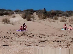Sunbathing Nudist Beach Two Couple Fuck Hidden Cam