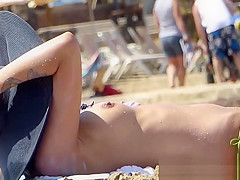 Topless Beach teens Voyeur HD