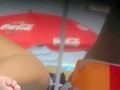 Nudist beach spread legs shaved pussy blonde brunette voyeur