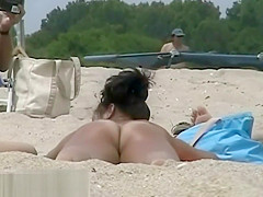 An excellent spy cam nude beach voyeur video