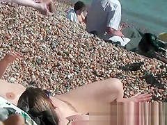 Amateur public nudist beach voyeur vid
