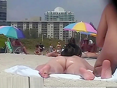 Amazing nudist girls on a hidden beach voyeur vid