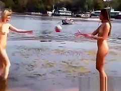 Nude Beach - Two sweet Little Tits Teens