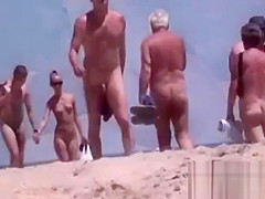 Walkers on Nude Beach