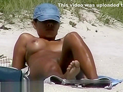 Couple split by Strangers on a nude beach