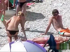 Teeny girls have fun at the nude beach summer memories never published