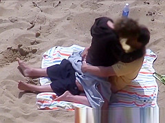 Horny Couple Greek Beach Voyeur