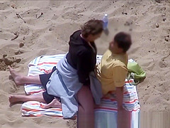 Horny Couple Greek Beach Voyeur