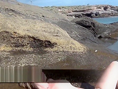 a la plage avec ma copine pour les voyeurs sur ma cam direct