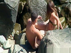 Voyeur on nude beach films publiic sex