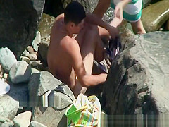 Voyeur on nude beach films publiic sex