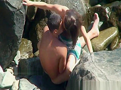 Voyeur on nude beach films publiic sex