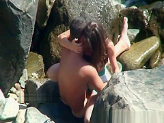 Voyeur on nude beach films publiic sex