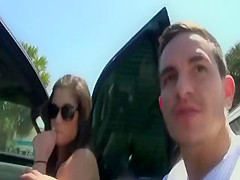 Super hot latina beach tease and finger