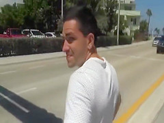 Super hot latina beach tease and finger