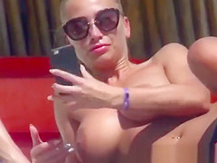 Spy Incredible Couple Brunette Nude Topless Beach Part4