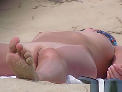 Shaved Pussy Milfs Tanning Naked At The Nudist Beach Hd Vid
