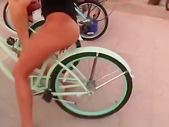 Sexy beach biker babes love to ride on big cocks too